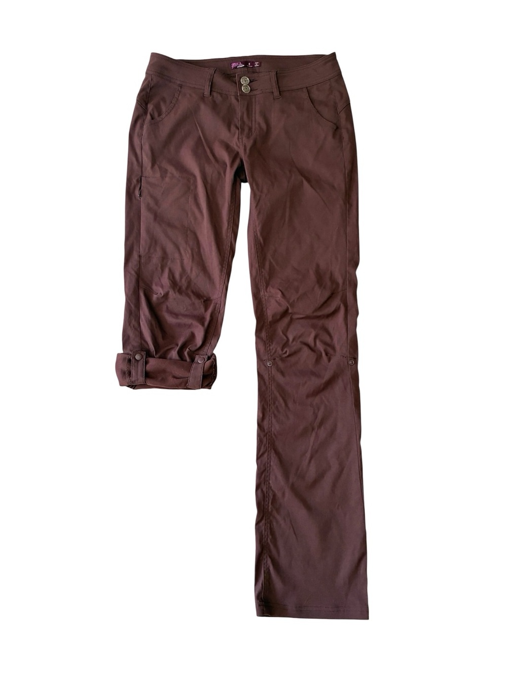 prAna Women's Brown Convertible Cargo Pants Size 6 Tall 35” Inseam